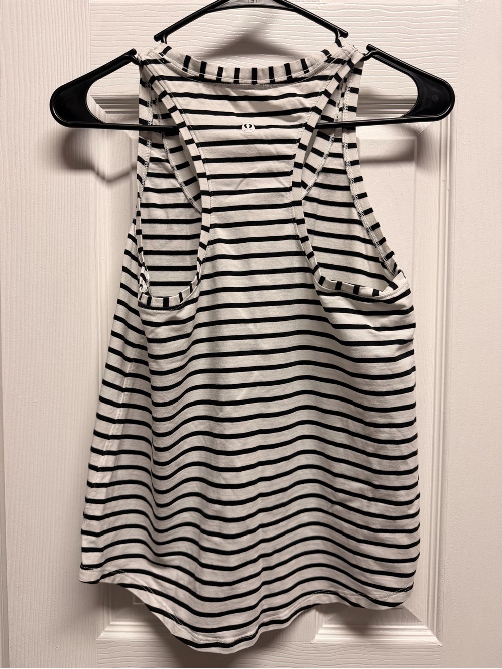 Lululemon Ahletica Black & White
Striped Racerback Tank